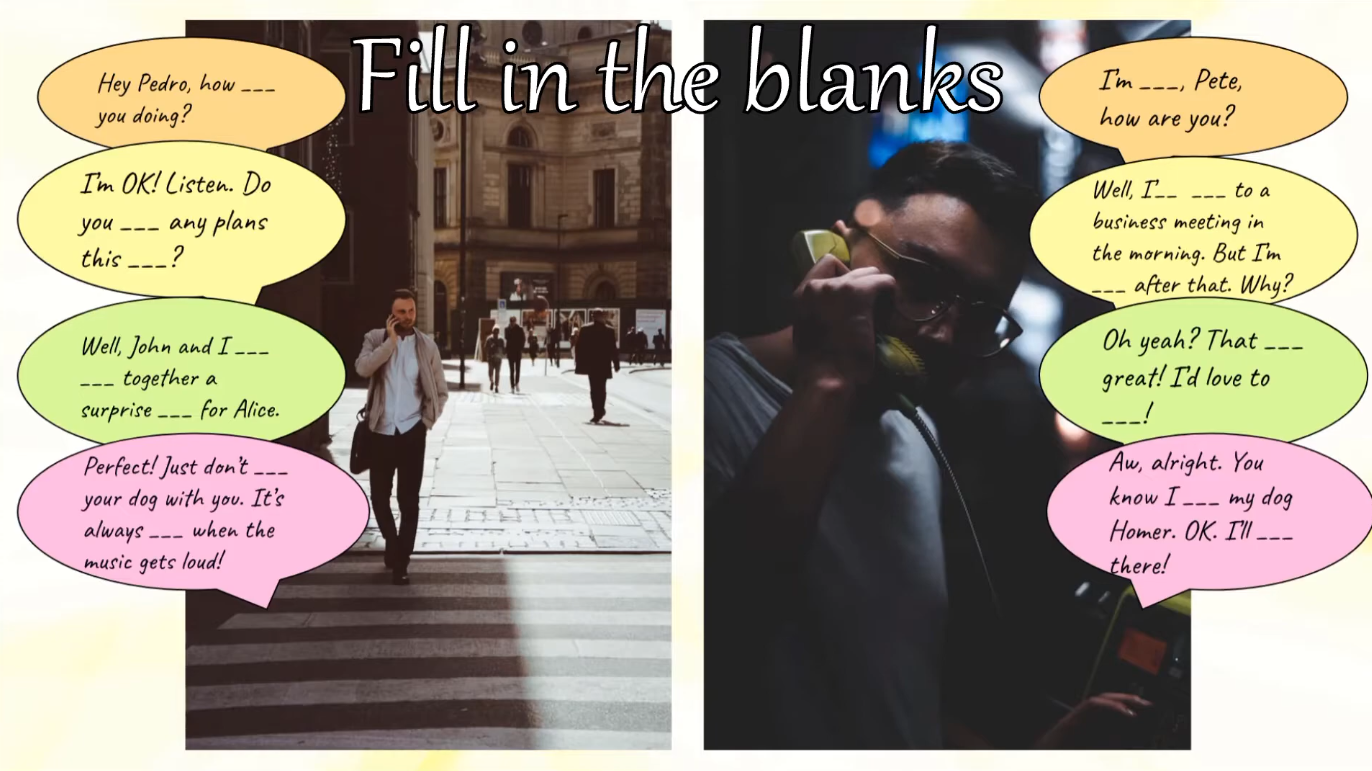 Listening – Making plans